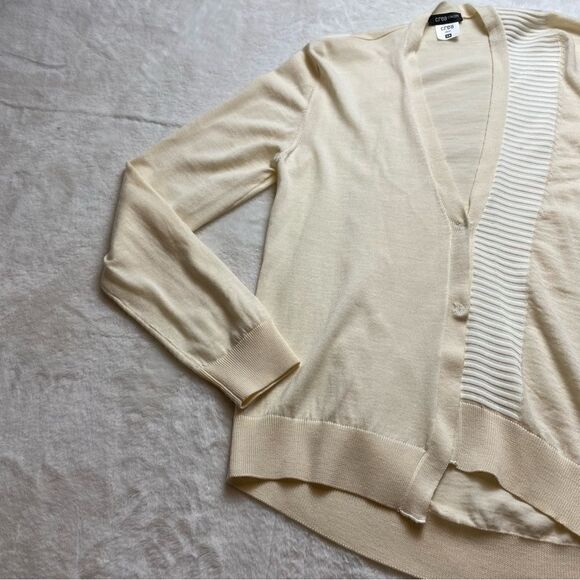 Crea Concepts Cream Asymmetrical Cardigan Size 38 - Picture 6 of 12